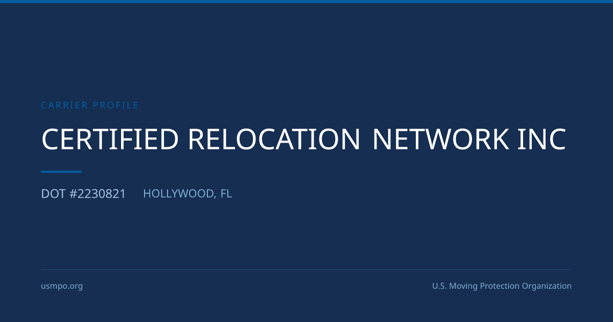 Certified Relocation Network Inc Reviewed | USMPO