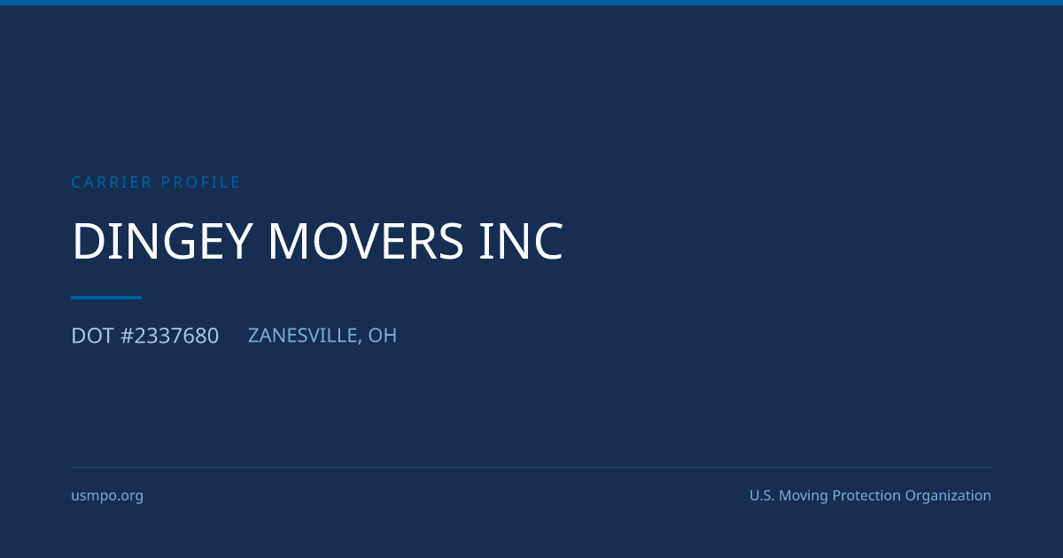 Dingey Movers Inc Reviewed | USMPO