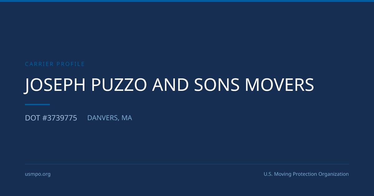 Joseph Puzzo And Sons Movers Reviewed | USMPO