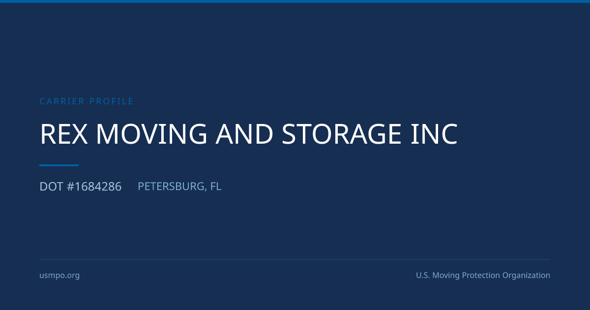 Rex Moving And Storage Inc Reviewed | USMPO