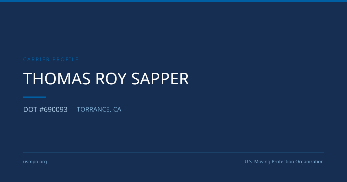 Thomas Roy Sapper Reviewed | USMPO