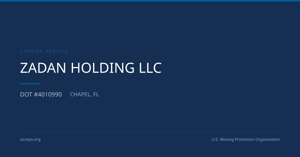 Zadan Holding Llc Reviewed | USMPO